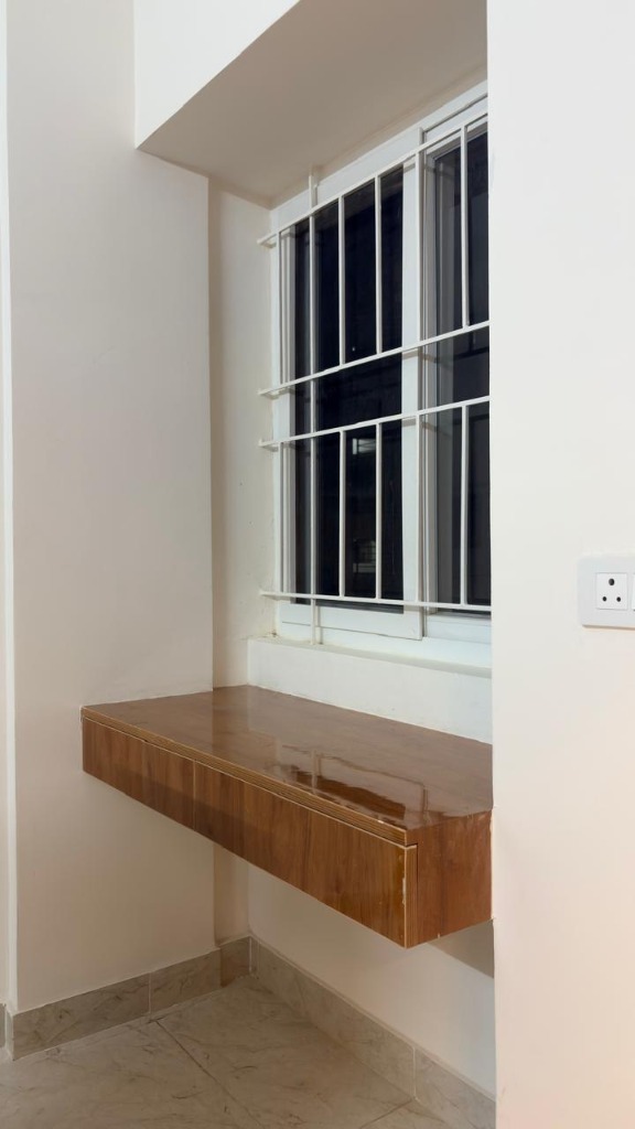 Minimalist Floating Study Desk with Shelving